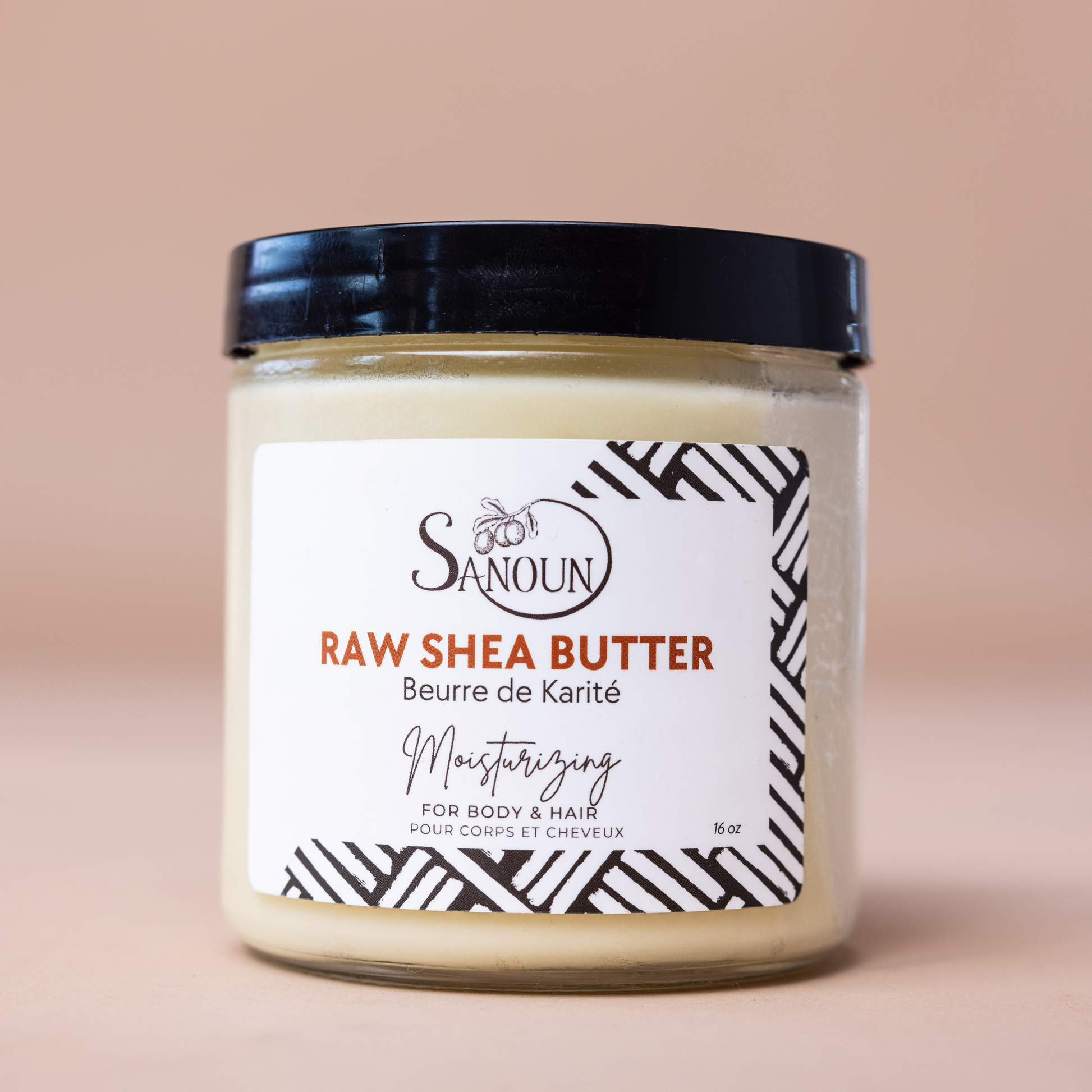 Jar of Sanoun raw ivory shea butter