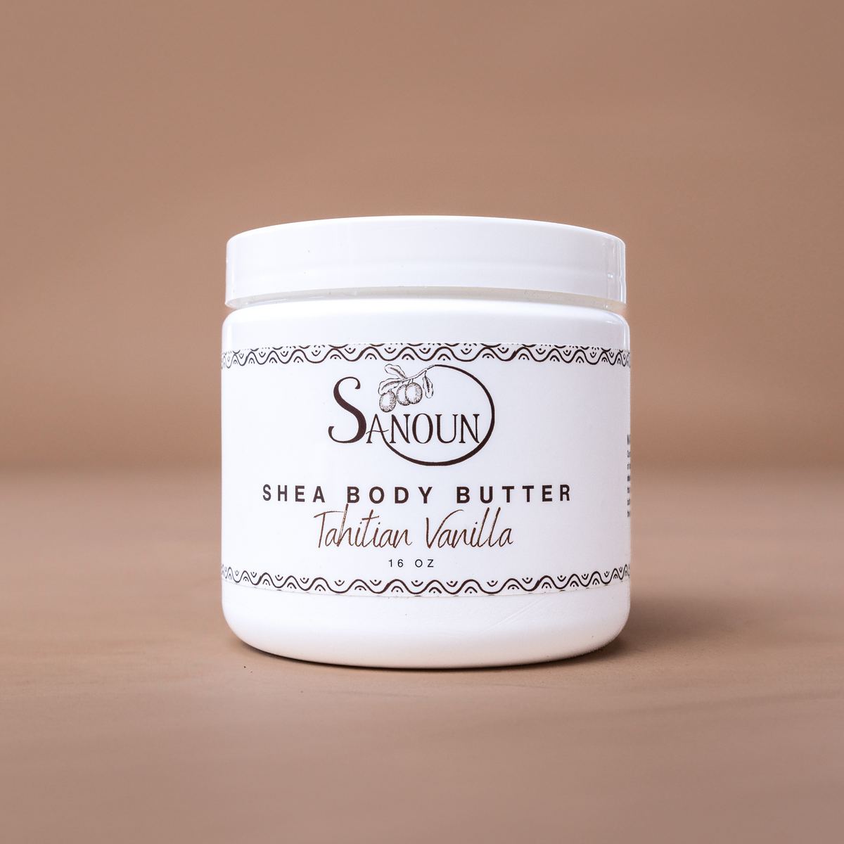 Sanoun Tahitian Vanilla Shea Body Butter jar