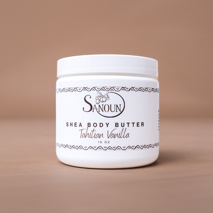 Sanoun Tahitian Vanilla Shea Body Butter jar